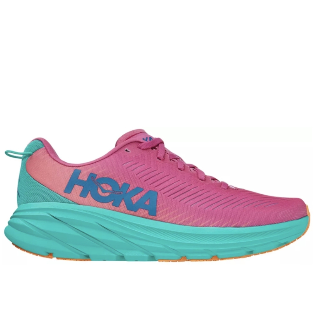 HOKA Women's Rincon 3 Running Shoes Pink/Teal NEW